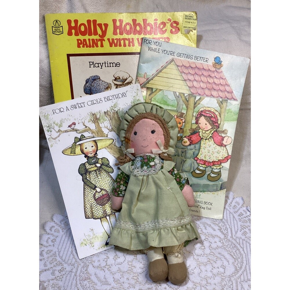 Vintage 1970's Knickerbocker AGC Holly Hobbie's Friend Amy Doll & Greeting Card